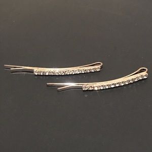 Gold Rhinestone Diamond Bobby Pins